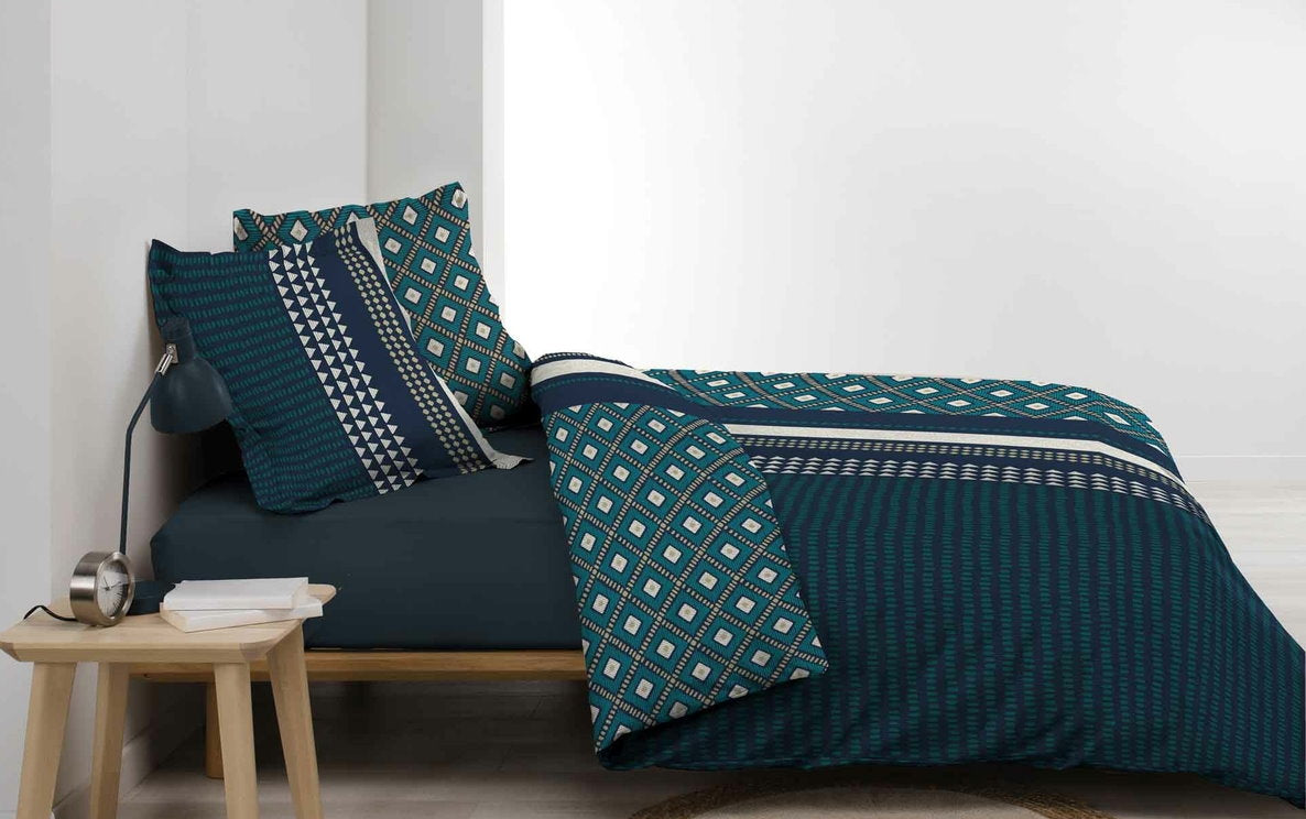 3tlg. Wende Bettwäsche Baumwolle 240x220 Übergröße King Size Bett Kissen Bezug