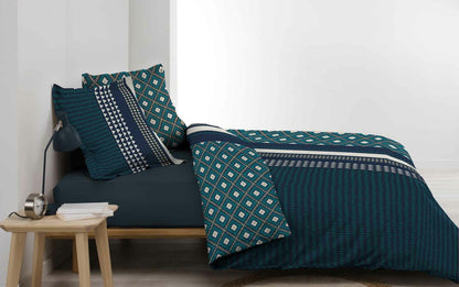 3tlg. Wende Bettwäsche Baumwolle 240x220 Übergröße King Size Bett Kissen Bezug