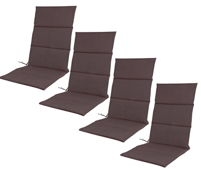 4x Garten Hochlehner Sitzauflage Sitz Auflage Stuhlauflage Sitzpolster Polster