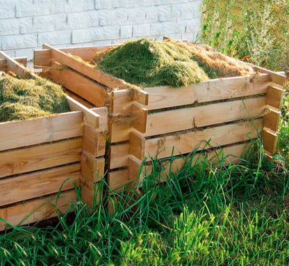 Holz Komposter 100x100 Kiefer Hochbeet Gartenkomposter Mulcher Steckkomposter