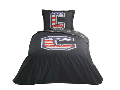 2tlg Wende Bettwäsche Camps Flag 140x200 Baumwolle Bettdecke Kissen Bezug