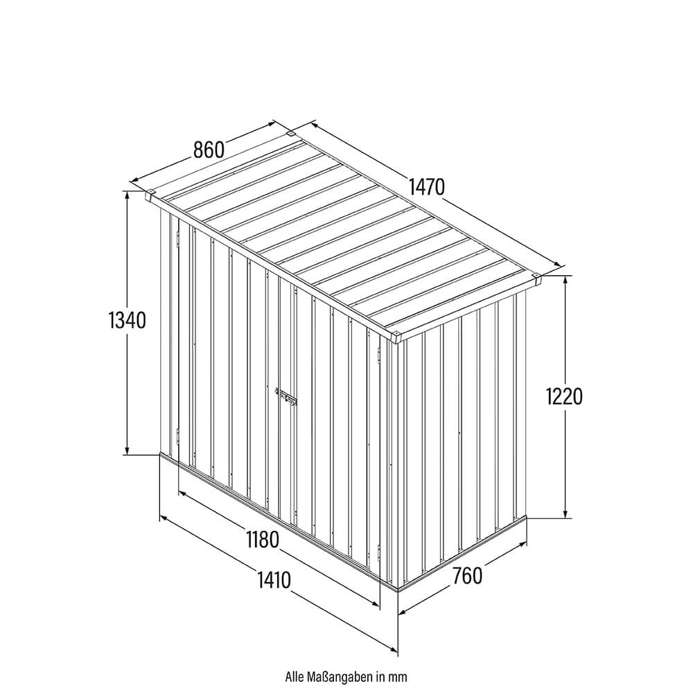Geräteschuppen Gartenhaus Garten Schuppen Metallschuppen Gerätehaus anthrazit