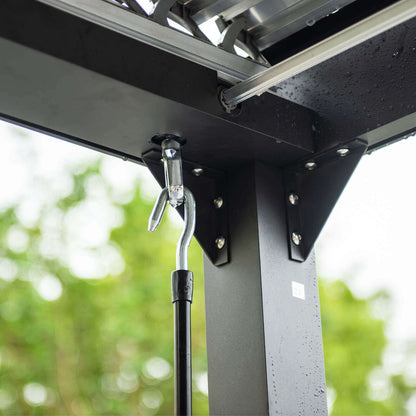 Lamellenpavillon Luvo 400x303 Terrassenüberdachung Garten Pavillon Überdachung