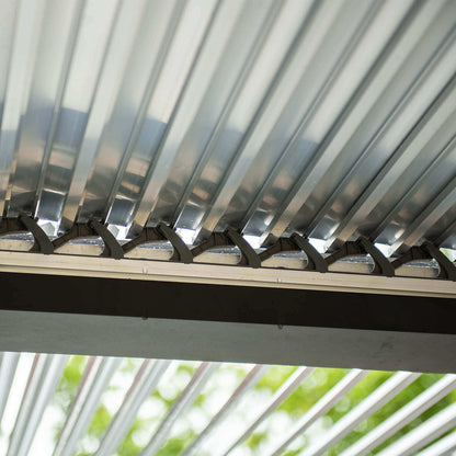 Lamellenpavillon Luvo 400x303 Terrassenüberdachung Garten Pavillon Überdachung