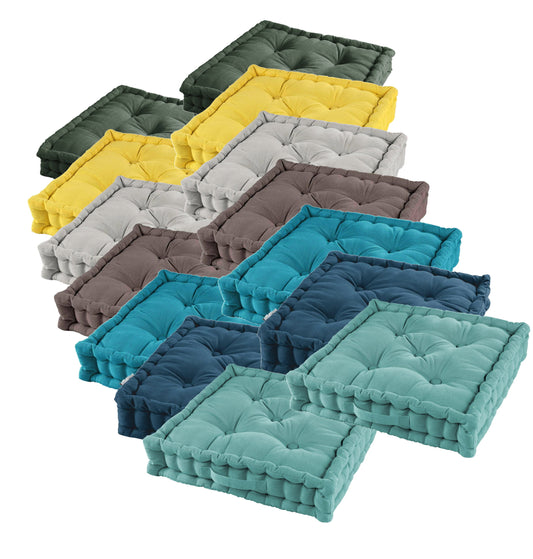 2x Premium Bodenkissen 45cm Set Sitz Stuhl Kissen Polster Auflage Paletten Yoga
