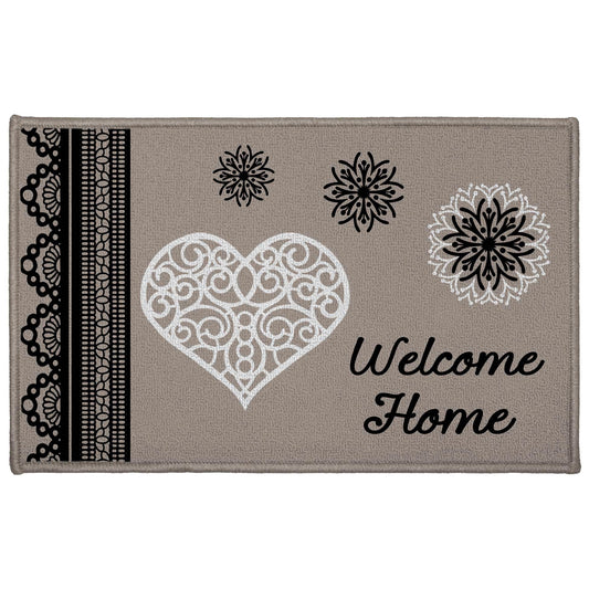 Landhaus Fußmatte 50x80cm Läufer Flur Bad Teppich antirutsch Matte Badvorleger