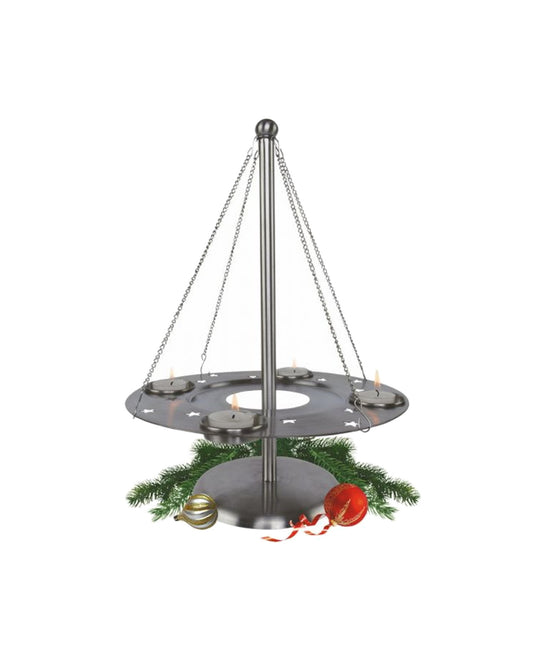 Edelstahl Adventskranz Kerzenhalter Teelichthalter Kranz Weihnachten Deko