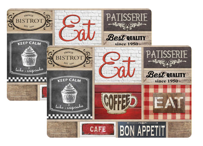 Tischset Coffee Shop Kunststoff Platzset Untersetzer Platzmatten abwaschbar