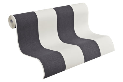 A.S. Création Streifentapete Grau 179050 Tapete Black & White Wandtapete Design