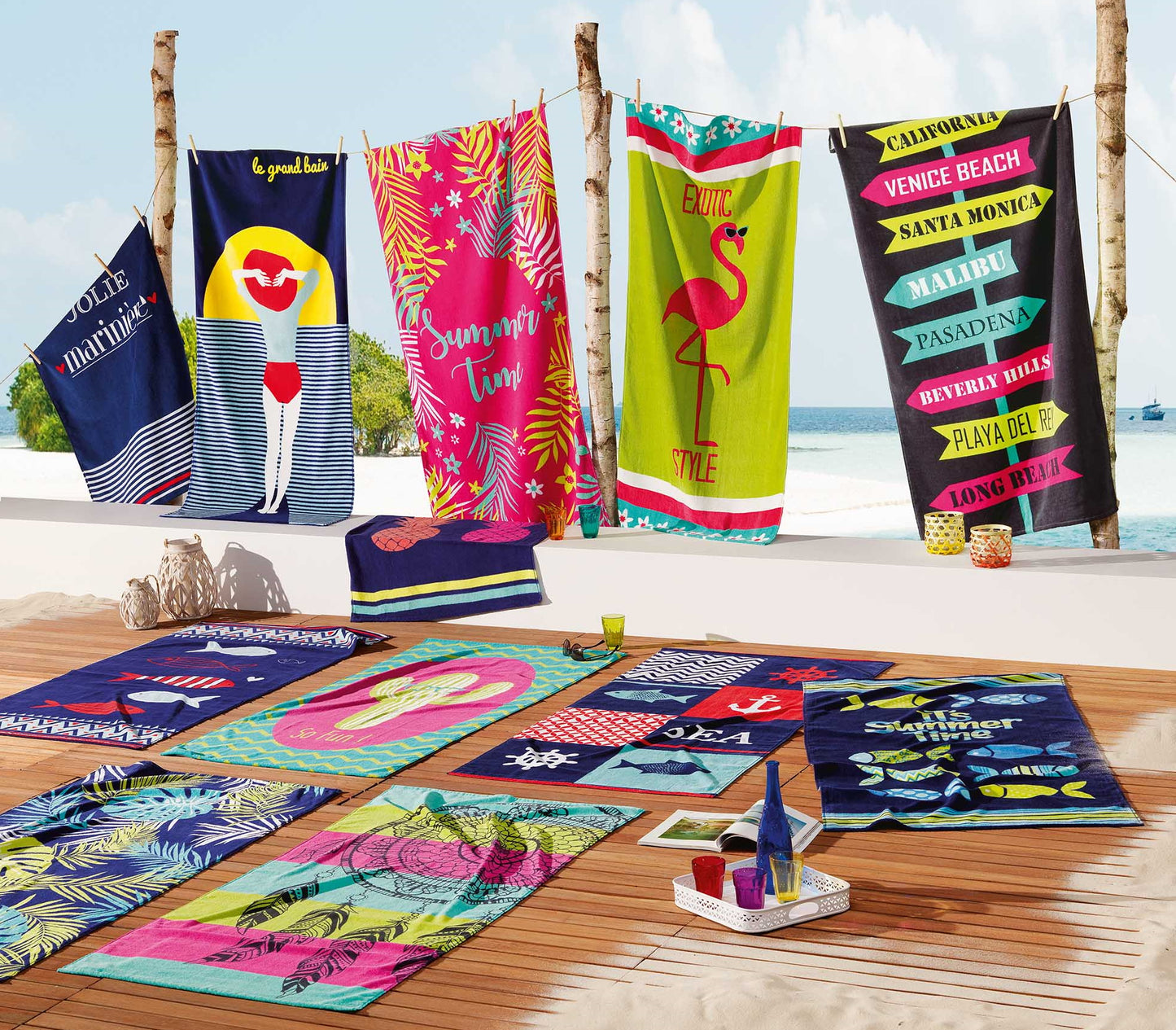 XL Motiv Strandtuch 70x150 Handtuch Badetuch Saunatuch Duschtuch Strand Sauna