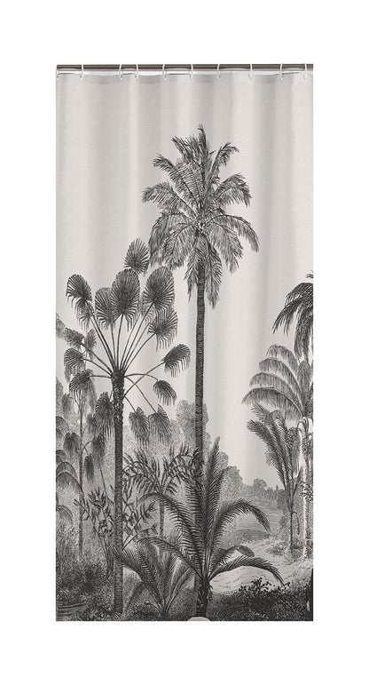 Palmen Duschvorhang 180x200 + Ringe Badewannenvorhang Wannen Bad Dusche Vorhang