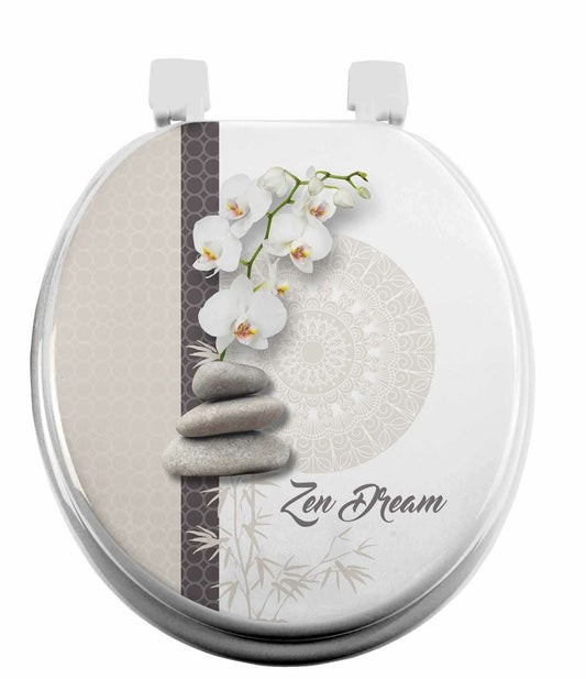 Motiv WC Sitz Orchidee Deckel Klodeckel Toilette Klobrille Toilettendeckel Zen