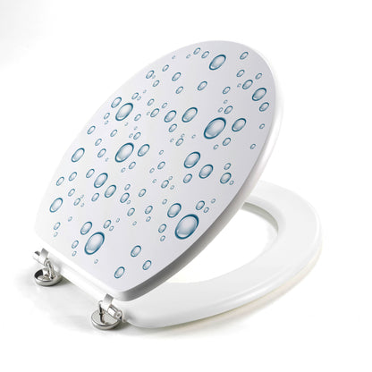MDF WC Sitz Deckel "Bubble" Metallscharniere Toilette WC-BrilleToilettendeckel