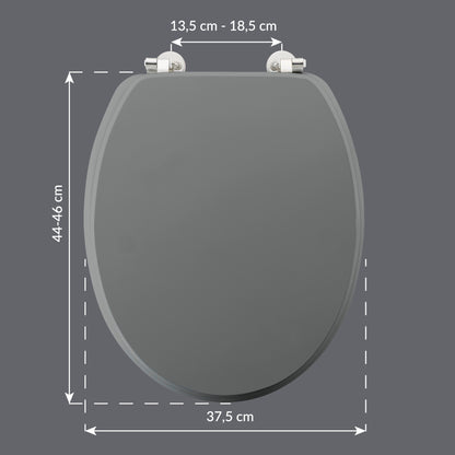 MDF WC Sitz Deckel Metallscharniere Klodeckel Toilette WC-BrilleToilettendeckel