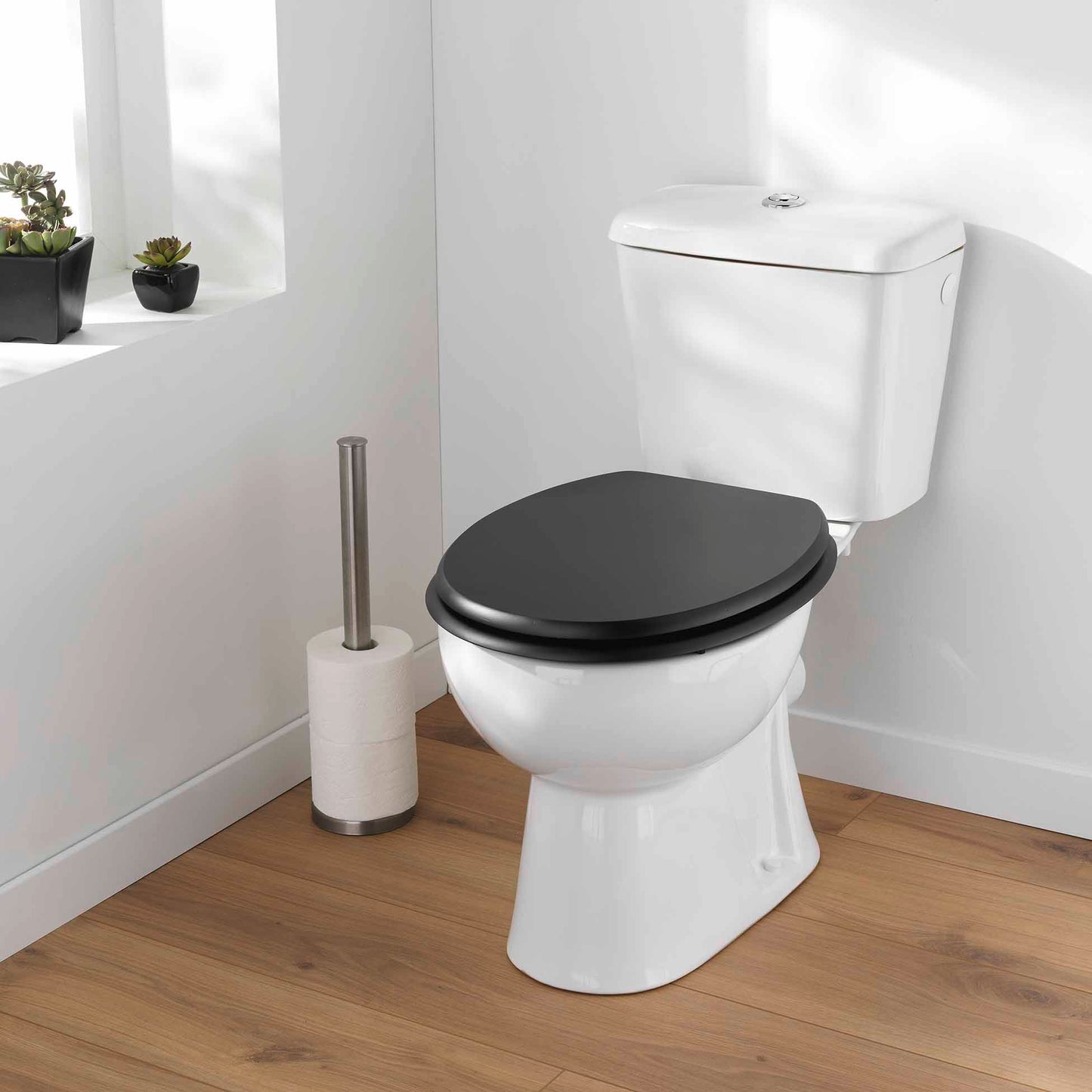 MDF WC Sitz Deckel Metallscharniere Klodeckel Toilette WC-BrilleToilettendeckel