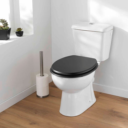 MDF WC Sitz Deckel Metallscharniere Klodeckel Toilette WC-BrilleToilettendeckel