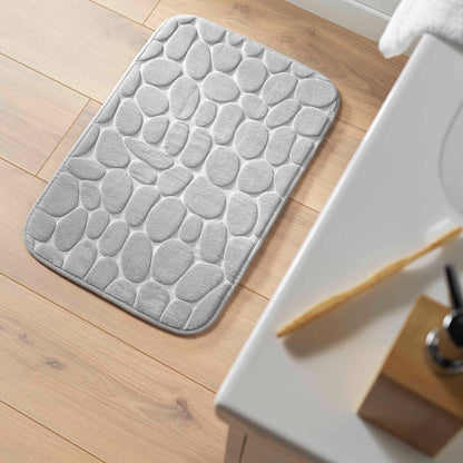 Badematte 50x80 Steine Badteppich Badvorleger Duschvorleger Badeteppich Teppich
