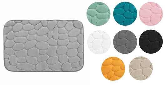 Badematte 50x80 Steine Badteppich Badvorleger Duschvorleger Badeteppich Teppich