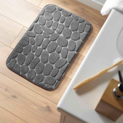 Badematte 50x80 Steine Badteppich Badvorleger Duschvorleger Badeteppich Teppich