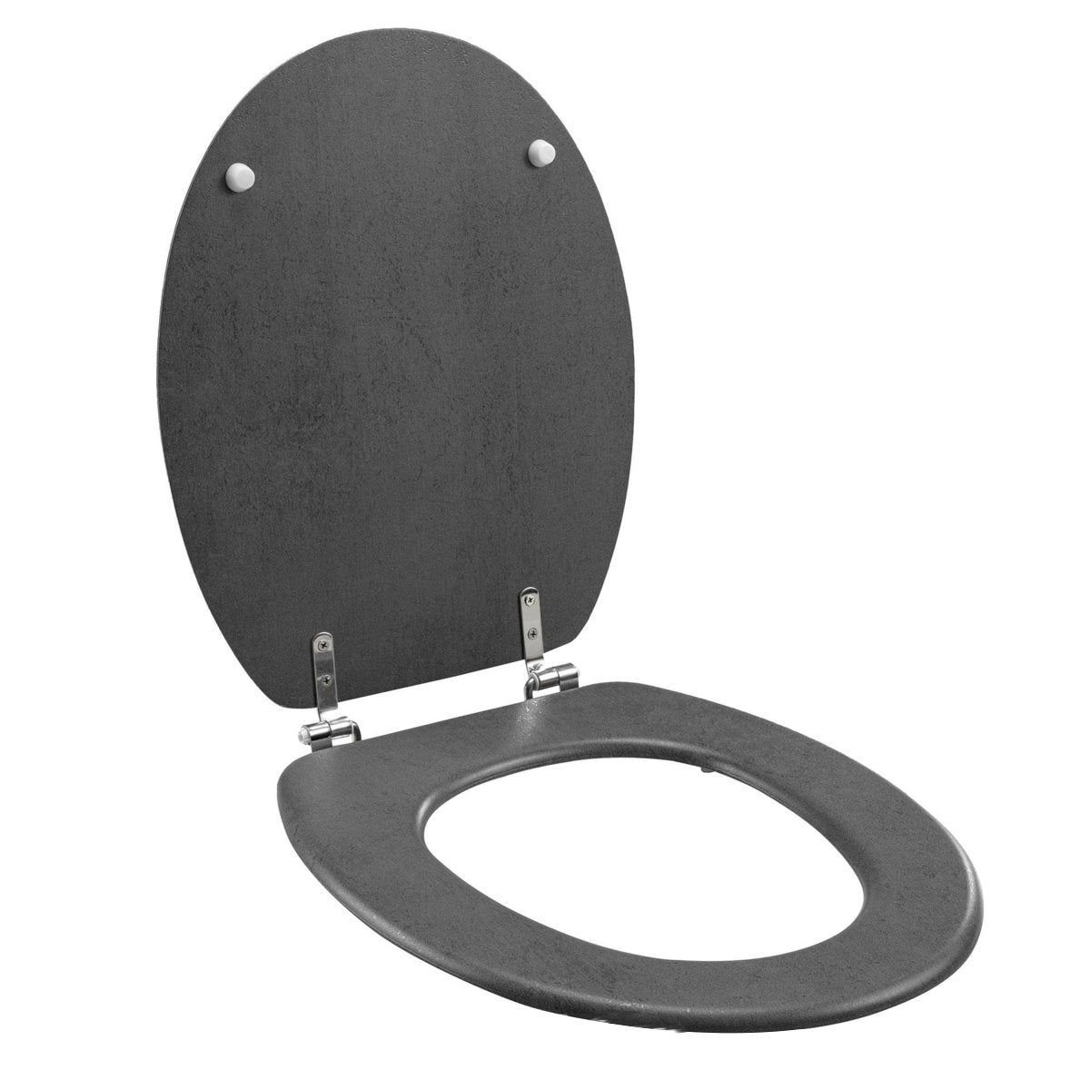 MDF WC Sitz Deckel Metallscharniere Klodeckel Toilette WC-BrilleToilettendeckel