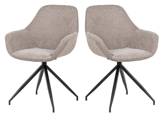 2er Set Drehstuhl Hudson Esszimmerstuhl Küchenstuhl Lounge Sessel Polsterstuhl