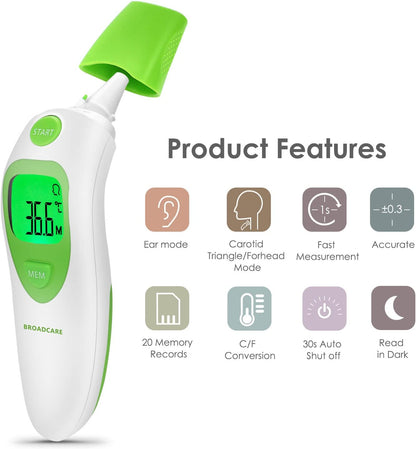 4in1 Infrarot Fieberthermometer Ohr Stirn Thermometer kontaktlos digital LCD