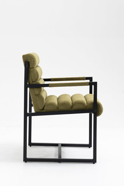 2er Set Esszimmerstuhl Vardo Küchenstuhl Lounge Sessel Polsterstuhl Stühle khaki