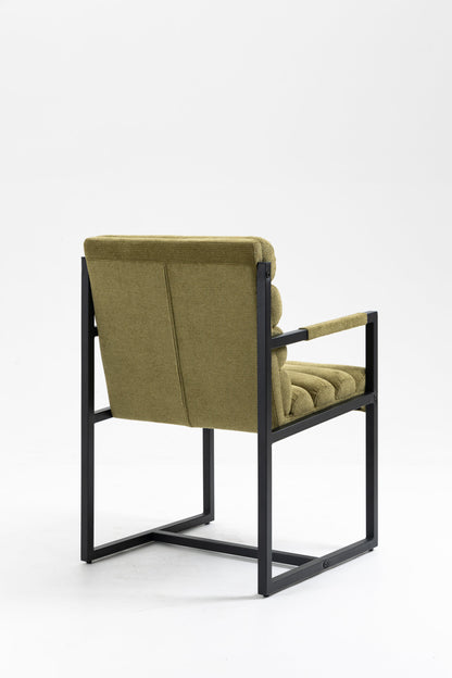 2er Set Esszimmerstuhl Vardo Küchenstuhl Lounge Sessel Polsterstuhl Stühle khaki