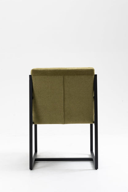 2er Set Esszimmerstuhl Vardo Küchenstuhl Lounge Sessel Polsterstuhl Stühle khaki