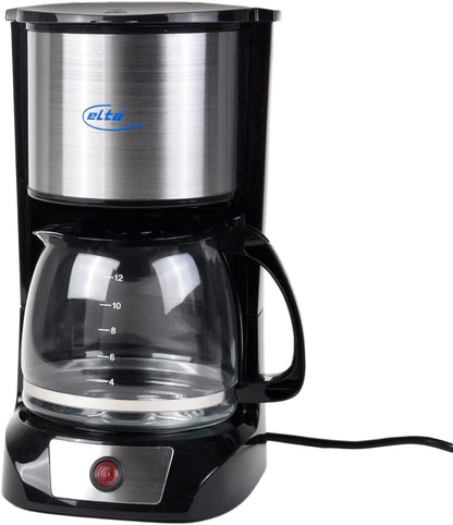 Elta Kaffeemaschine Edelstahl Filterkaffeemaschine Glas Kanne Kaffee Maschine