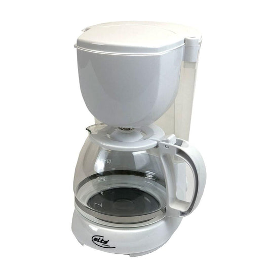 Elta Filter Kaffeemaschine 12 Tassen Glaskanne Filter Kaffee Maschine weiss 750W