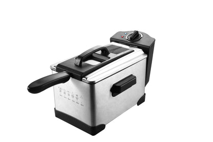 elta Edelstahl Fritteuse 3 Liter 2000W frittieren Elektro Temperaturkontrolle