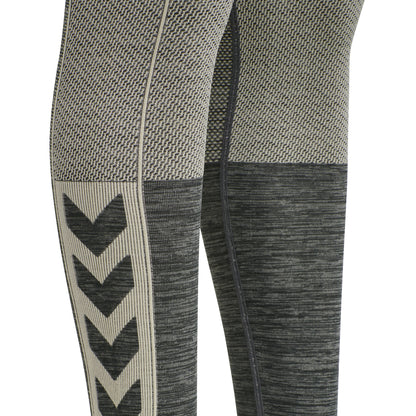 Hummel CLEA TIGHTS Damen Leggings nahtlos grau Yoga Sportlegging Sporthose Sport