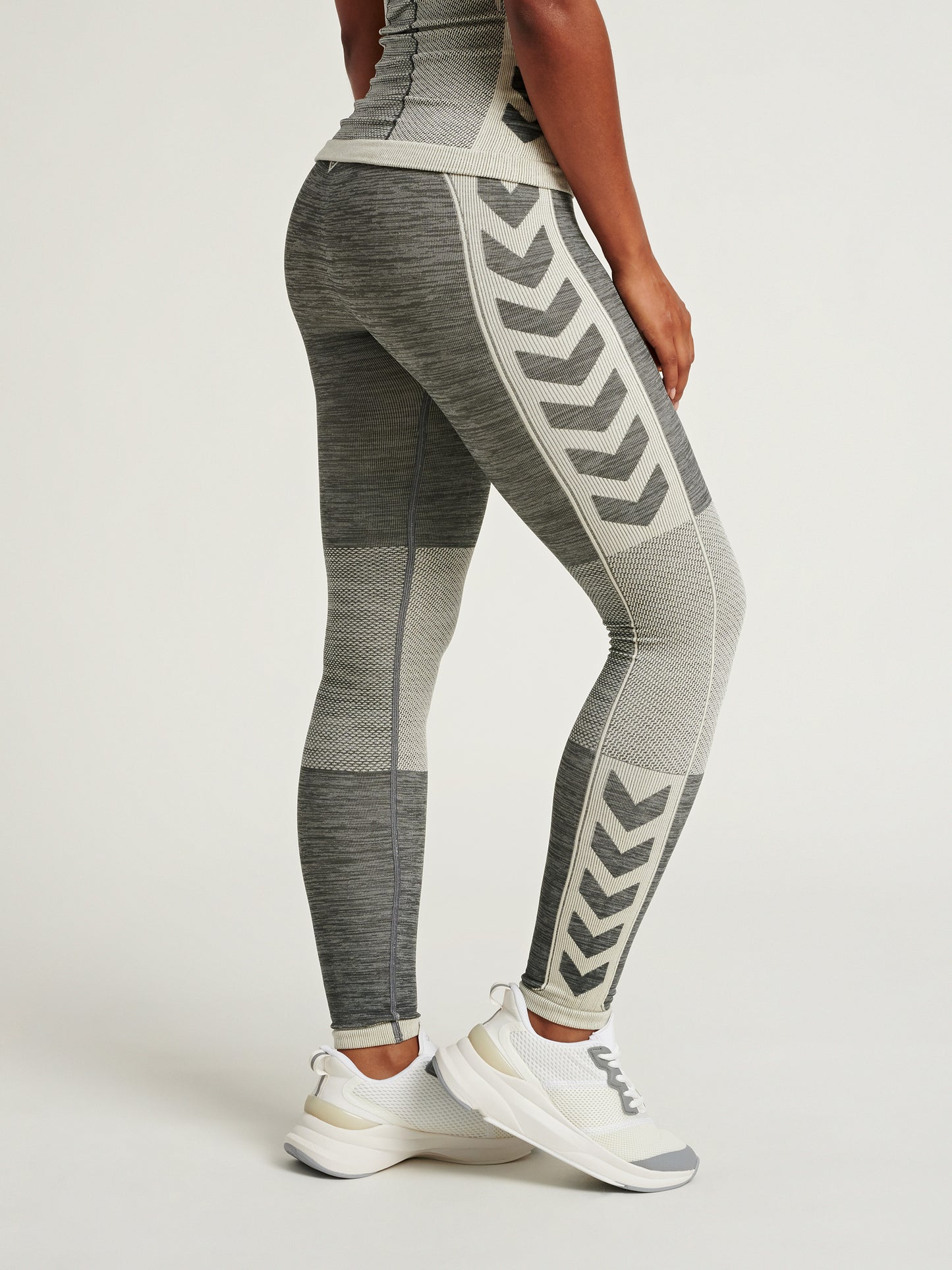 Hummel CLEA TIGHTS Damen Leggings nahtlos grau Yoga Sportlegging Sporthose Sport