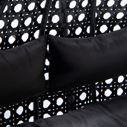 Korb Hängesessel Duetto mit Gestell + Kissen Hängestuhl Lounge Hängekorb Sessel