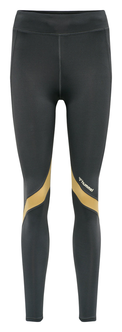 Hummel ALTHEA High Waist Tights Damen Leggings grau Sport Sportlegging Sporthose
