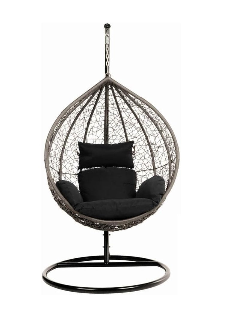 Korb Hängesessel Solea mit Gestell + Kissen Hängestuhl Lounge Hängekorb Sessel