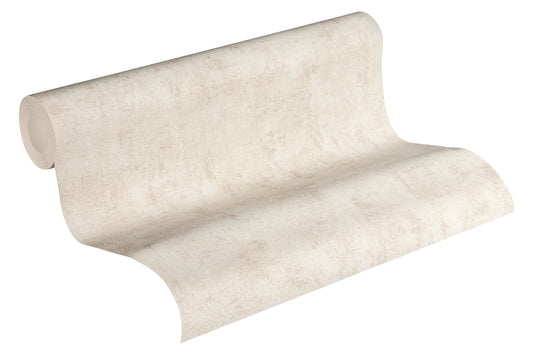 A.S. Création Unitapete Uni einfarbig Creme 224057 Tapete Used Look Wandtapete