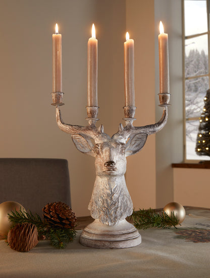 Kerzenhalter Hirsch Stabkerze Kerzenständer Tischdeko Hirschgeweih Kerzen Halter