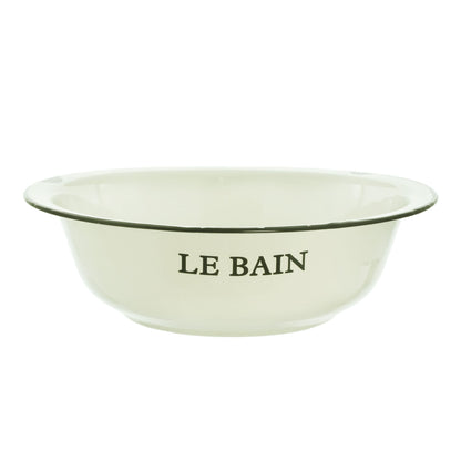 Waschschüssel Le Bain Nostalgie Schüssel Shabby Vintage Emaille-Optik creme weiß