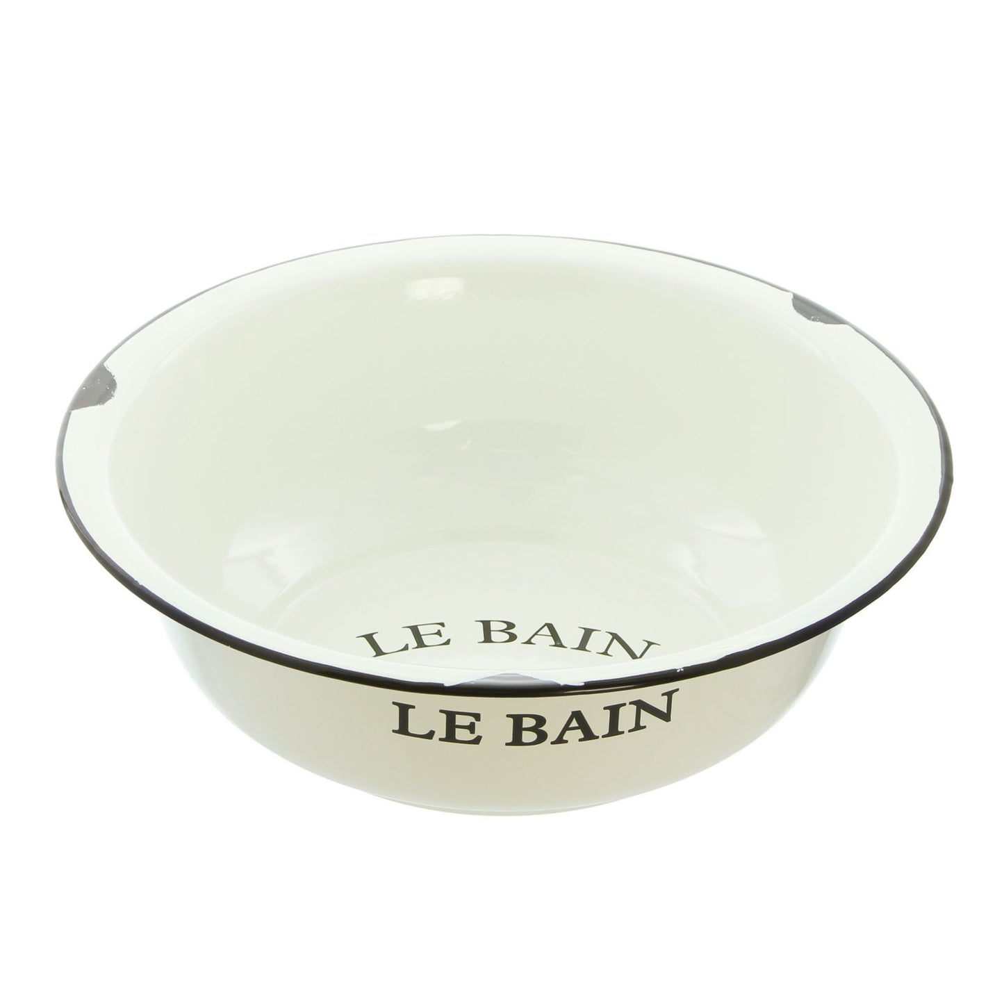 Waschschüssel Le Bain Nostalgie Schüssel Shabby Vintage Emaille-Optik creme weiß