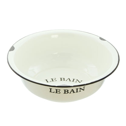 Waschschüssel Le Bain Nostalgie Schüssel Shabby Vintage Emaille-Optik creme weiß