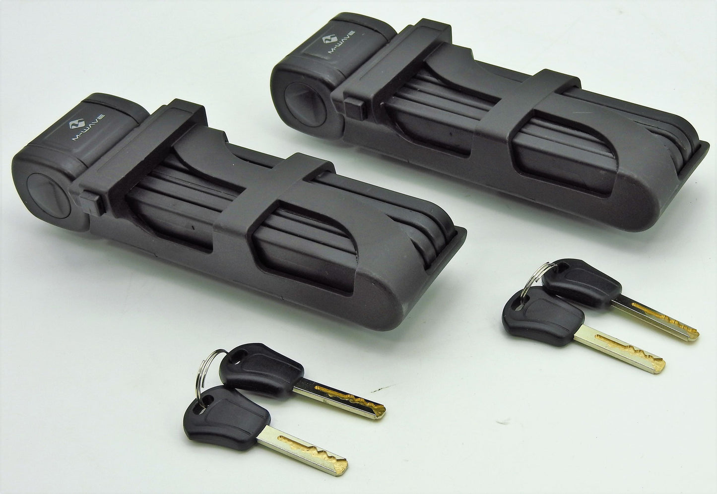 2x Dickes starkes M-WAVE F 875/6 Twin Faltschloss 875 mm 4x Schlüssel