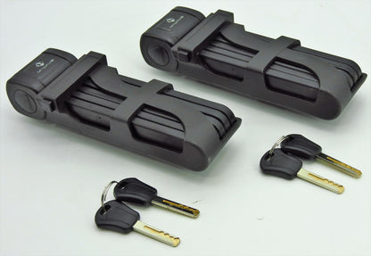 2x Dickes starkes M-WAVE F 875/6 Twin Faltschloss 875 mm 4x Schlüssel