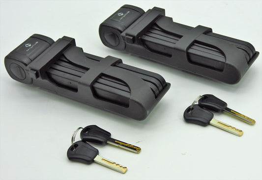 2x Dickes starkes M-WAVE F 875/6 Twin Faltschloss 875 mm 4x Schlüssel