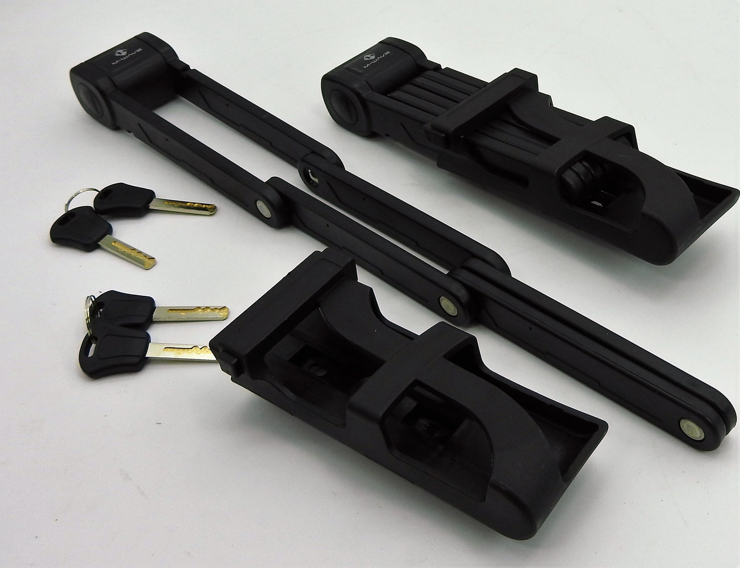 2x Dickes starkes M-WAVE F 875/6 Twin Faltschloss 875 mm 4x Schlüssel