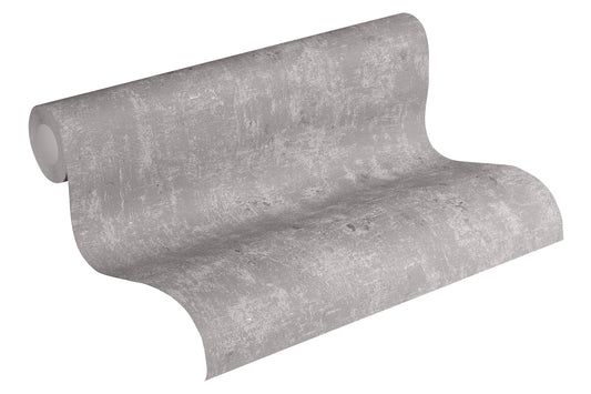 A.S. Création Unitapete Uni einfarbig Grau 230713 Tapete Used Look Wandtapete