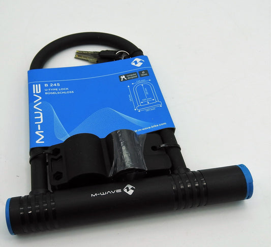 Dickes starkes M-WAVE B 245 Bügelschloss 14mm mit Halter und Überzug
