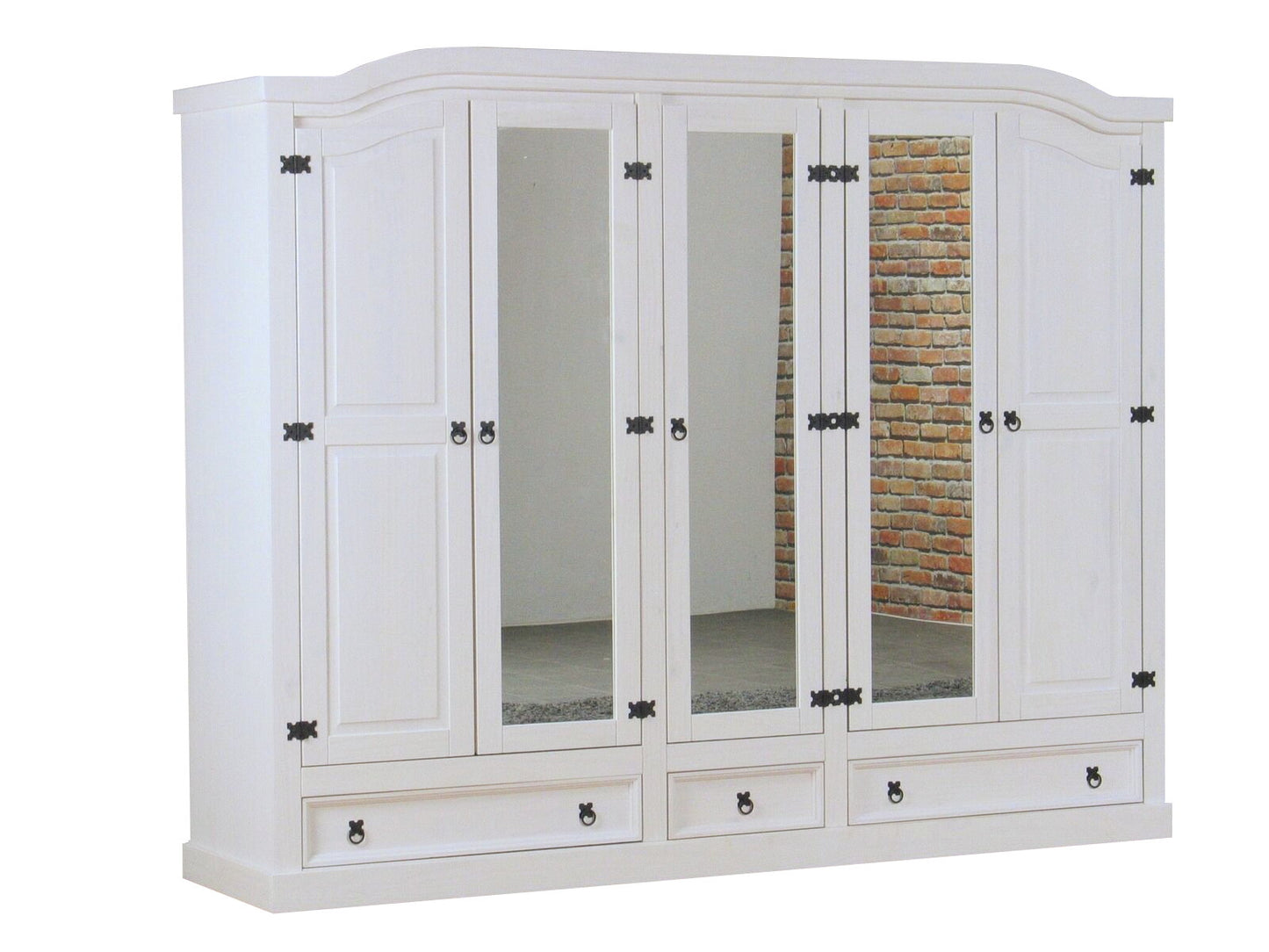 5 türiger Kleiderschrank New Mexico Kiefer massiv Mexiko Schlafzimmer Schrank