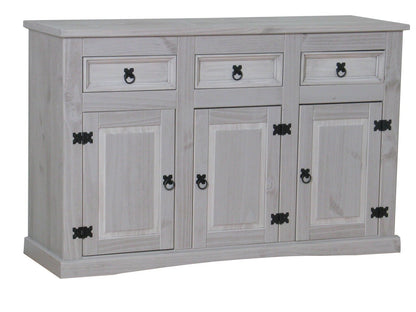 Sideboard New Mexiko Kiefer massiv grau Mexico Kommode Anrichte Schrank